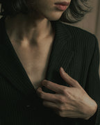 “Christian Dior” 90’s pinstriped four-button long tailored jacket