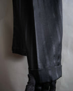 "Vintage subtle gloss striped wide slacks"