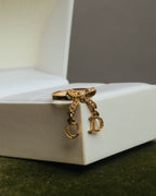 -SPECIAL- “Dior” 00’s-10’s Ribbon CD logo charm ring