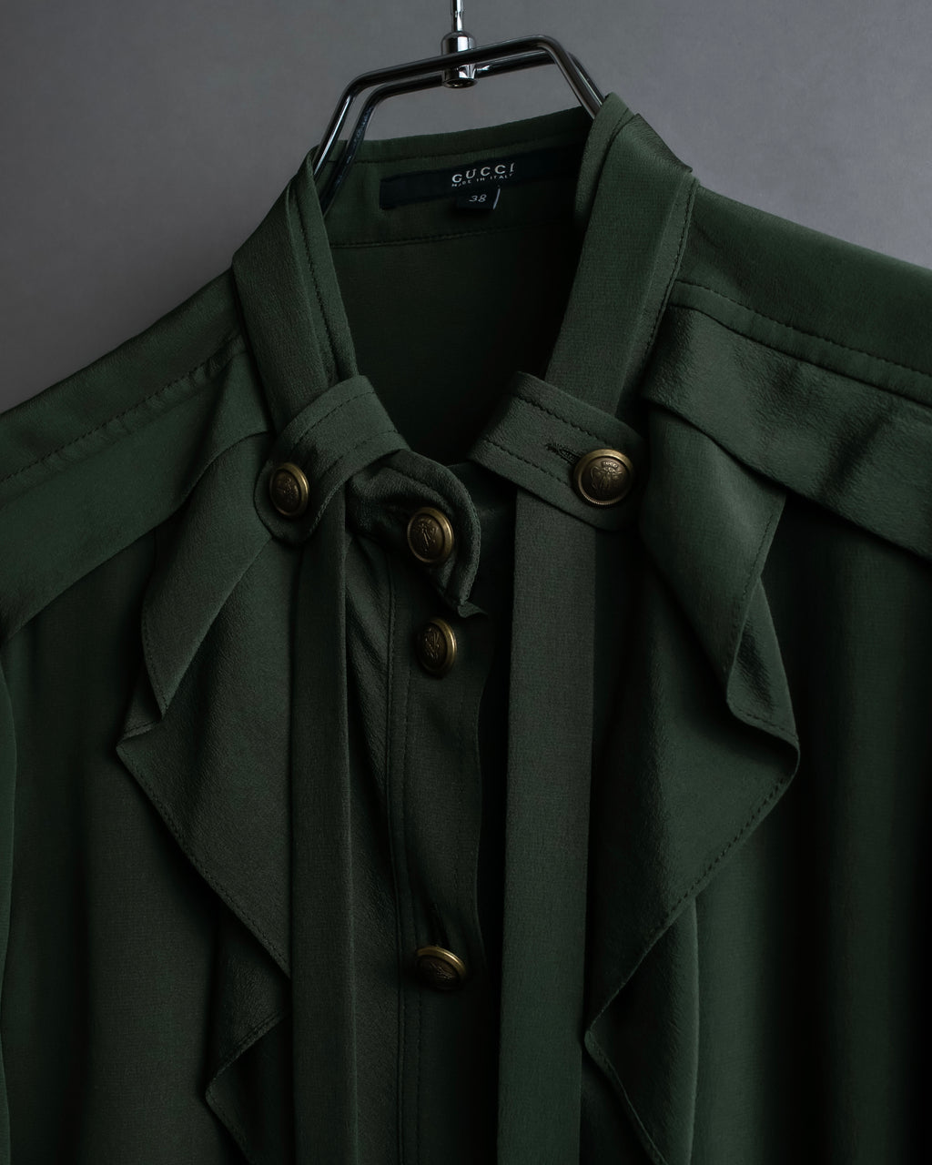 "GUCCI" Tab design bowtie blouse