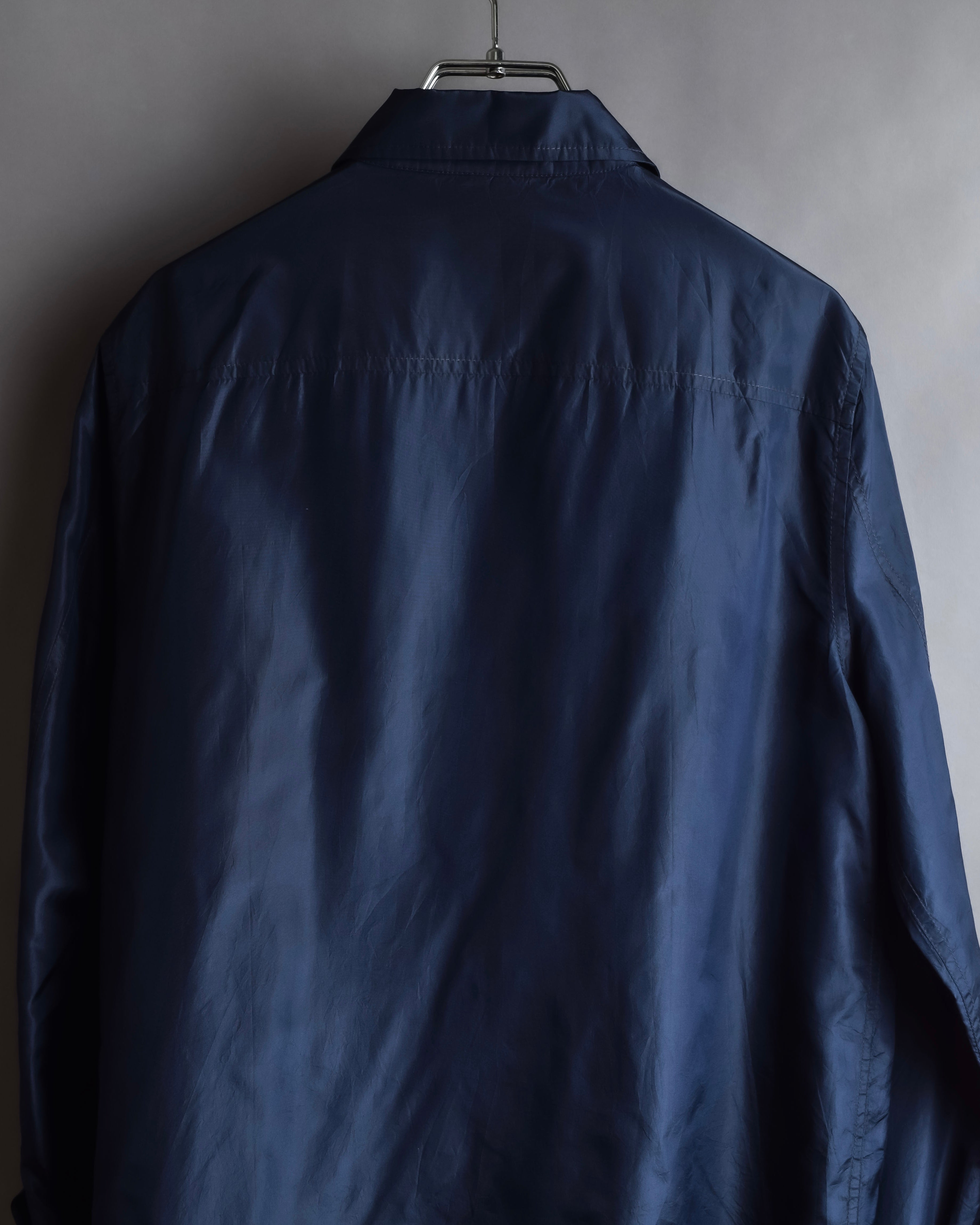 "LOEWE" 90's-00's Fly front silk shirt