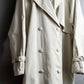 "MARILYN DE PEREL" Covered button detail  Ivory feminine trench coat