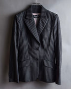 "Dolce & Gabbana" White striped shaped tailored jacket