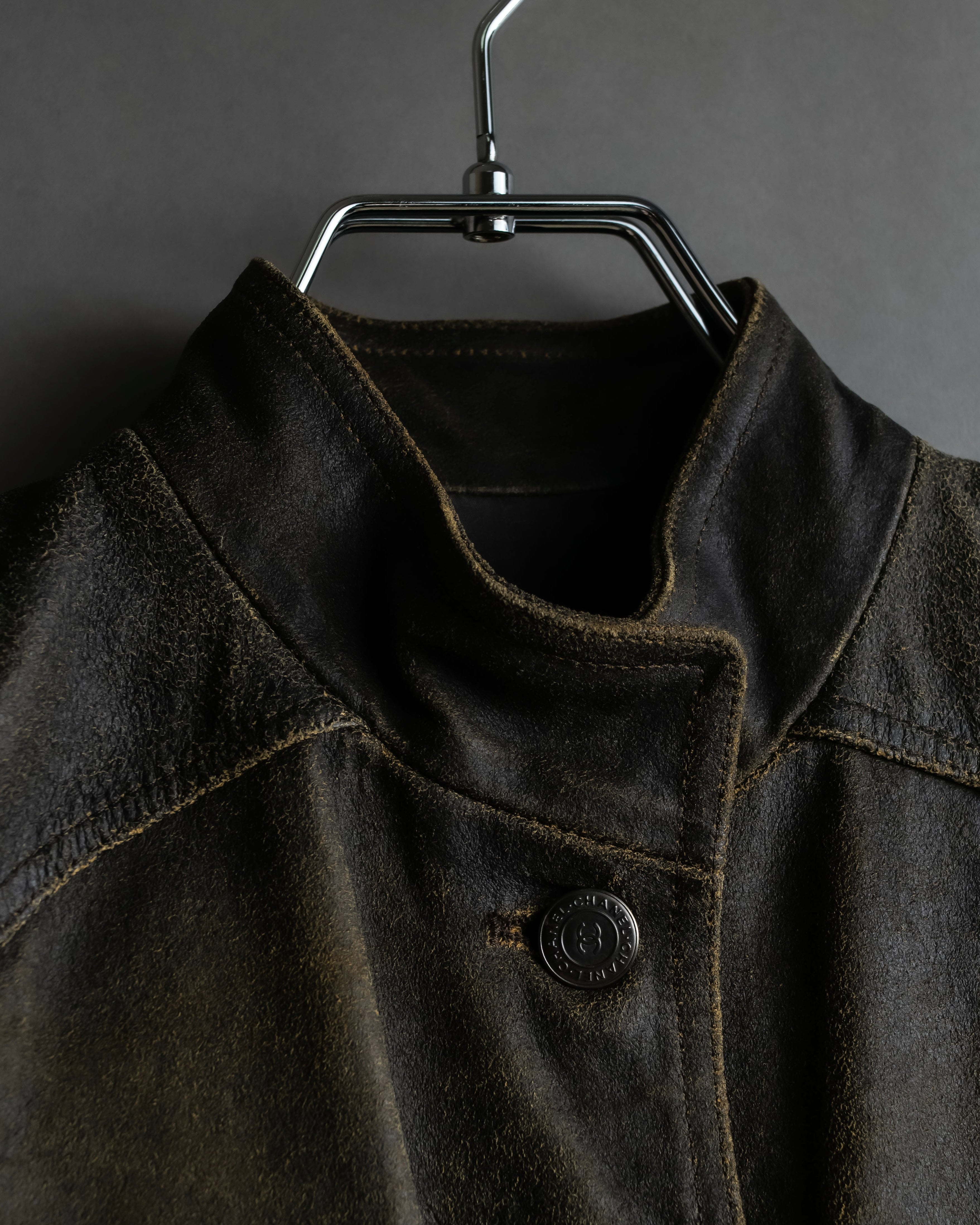 "CHANEL" 2000AW Karl Lagerfeld period calf leather vest