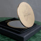 "GUCCI" Gold metal design logo engraved hand mirror