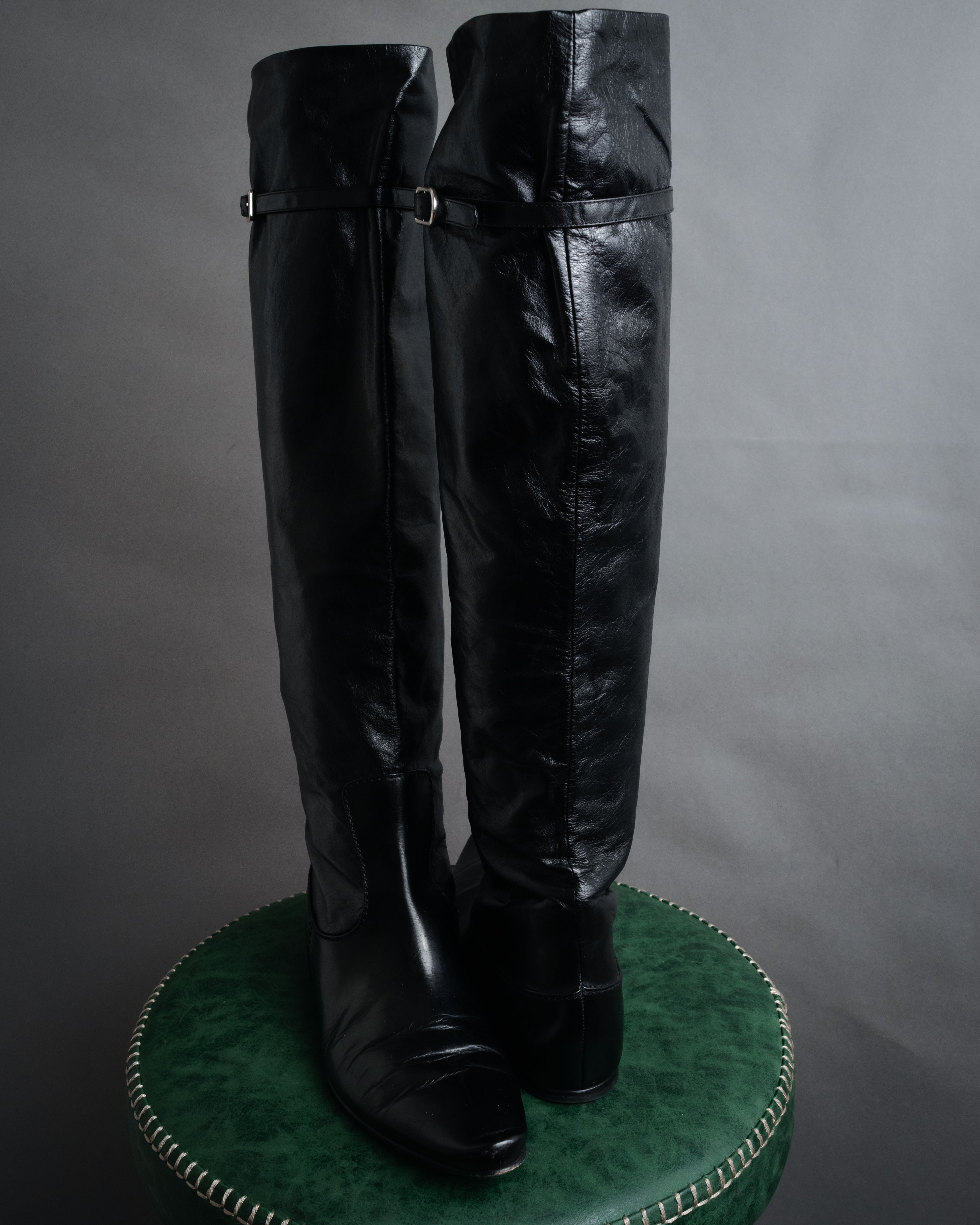 “BOTTEGA VENETA” 2008-2014 Minimal knee-high leather boots