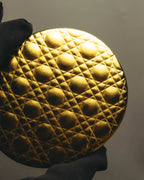 "Christian Dior" Gold cannage compact mirror