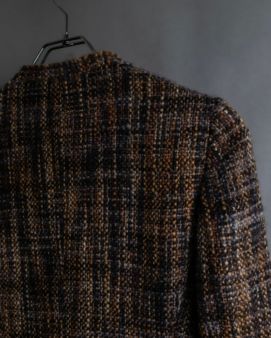 "PRADA" Multicolor mixed tweed short jacket