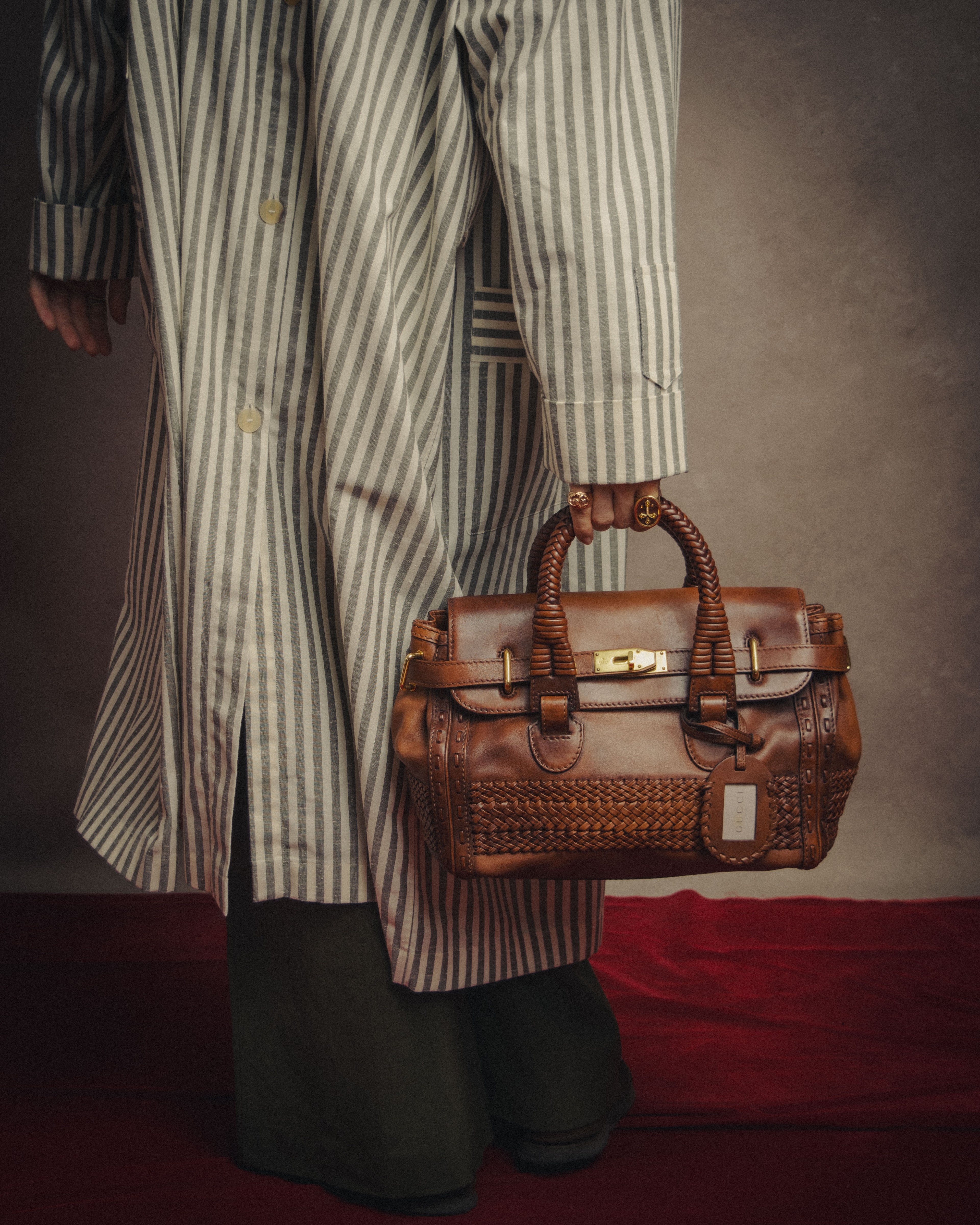 -SPECIAL- “GUCCI” 2016-2021 Archive inspired braided leather top handle bag
