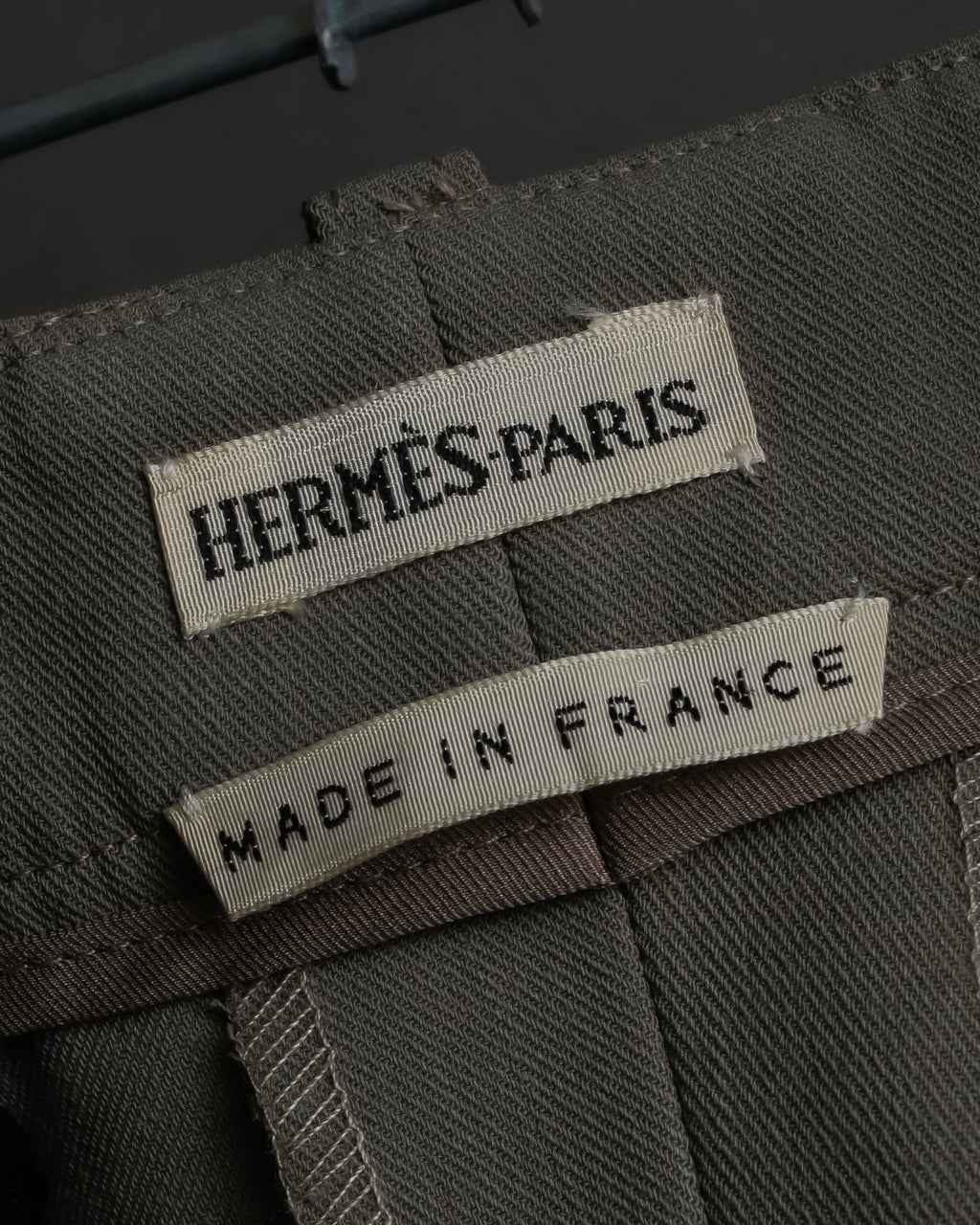 "HERMES" Margiela period silk wide straight slacks