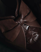 "YVES SAINT LAURENT" Elegant ribbon leather pumps