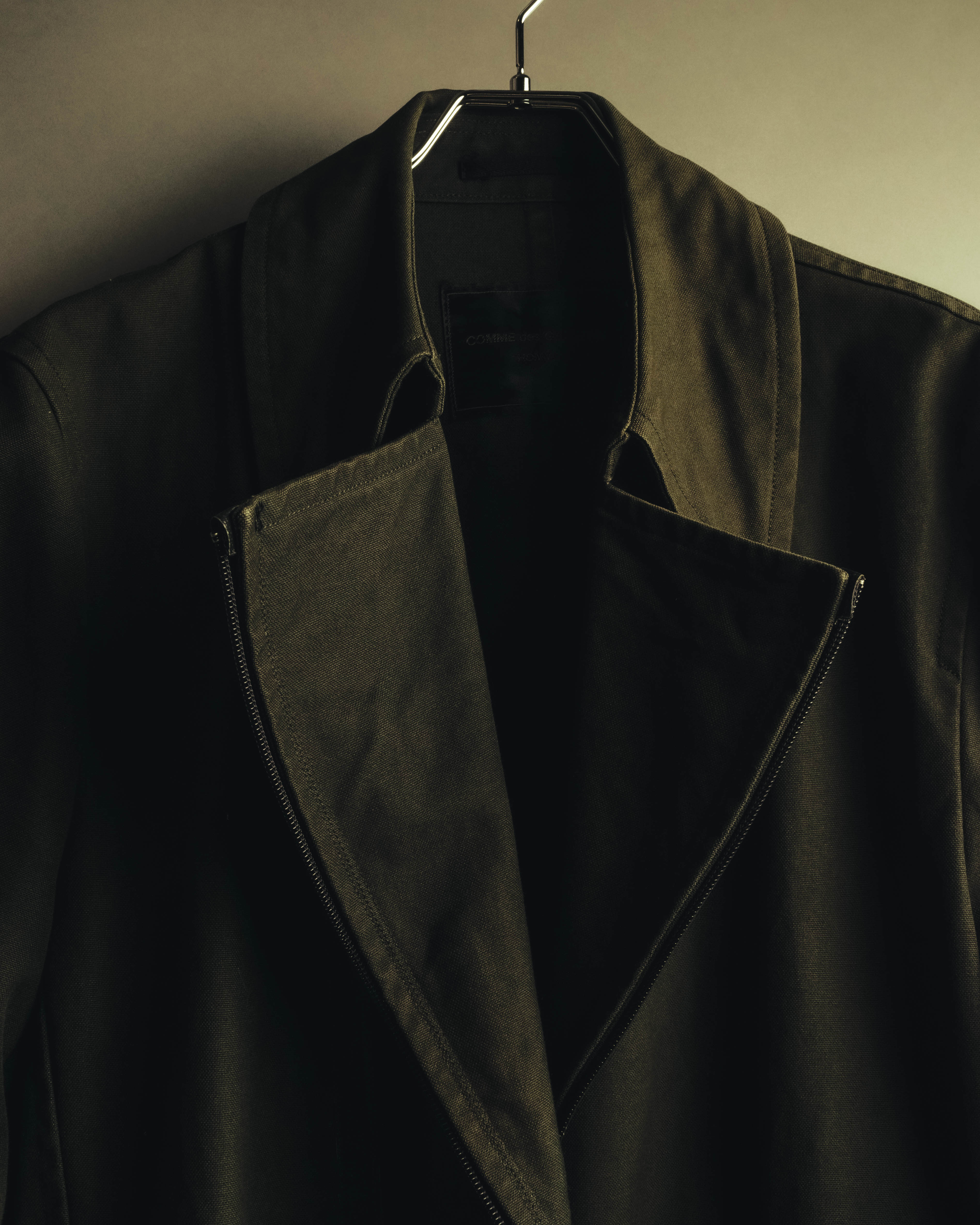-SPECIAL- "COMME des GARÇONS HOMME" 03AW Asymmetric zip long coat