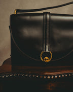 -SPECIAL- "HERMES" 50's Vintage box calf leather shoulder bag