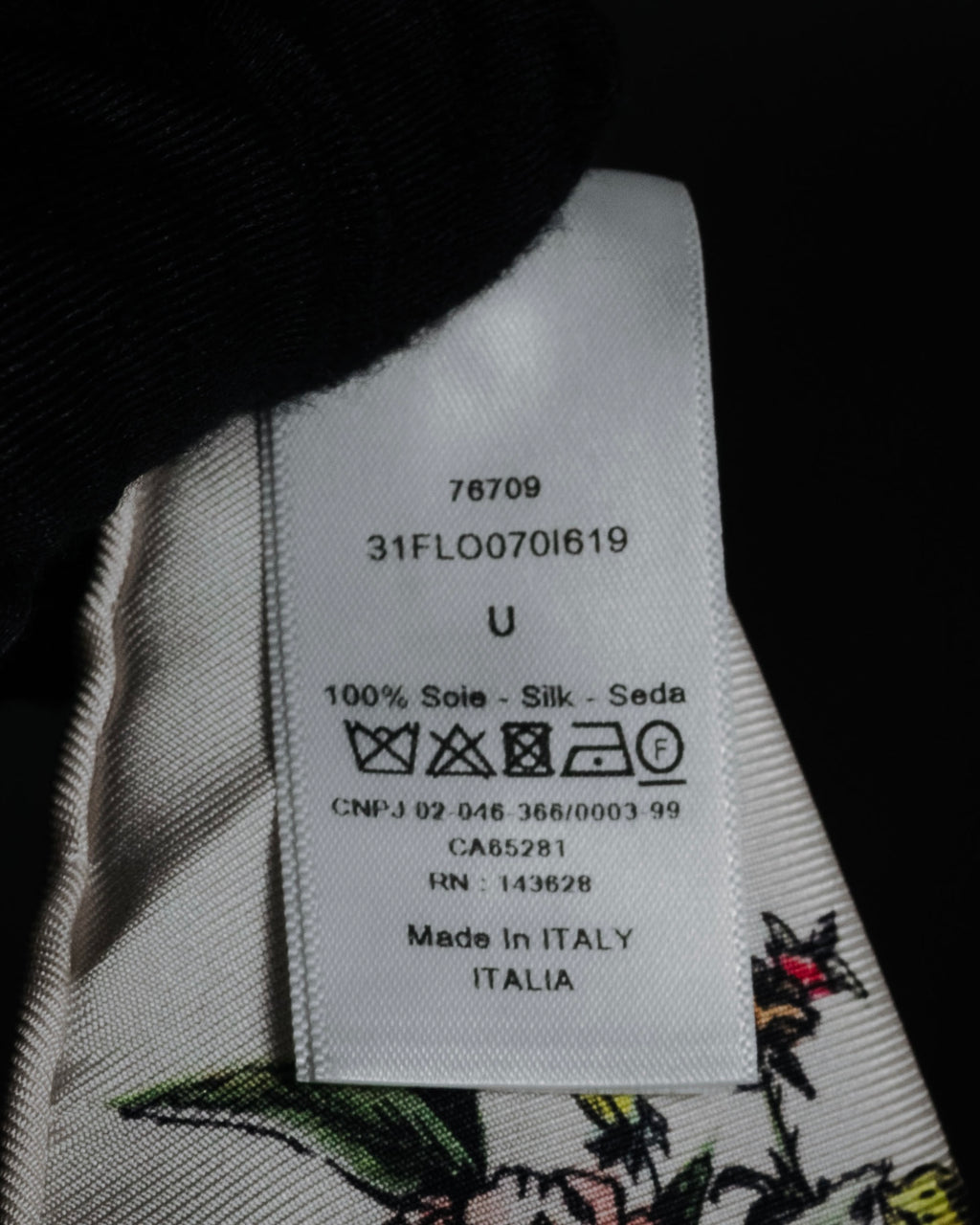 "Christian Dior" 2020-2023 botanical silk twill scarf