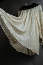 "Christian Dior" Jacquard balloon sleeve dress pullover