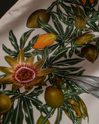 "HERMES" Passion flower print Carre 90 silk scarf