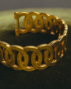 “Salvatore Ferragamo” 90’s-00’s Gancini motif gold bangle