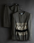 "Valentino Garavani" Houndstooth pattern lace velvet design set up