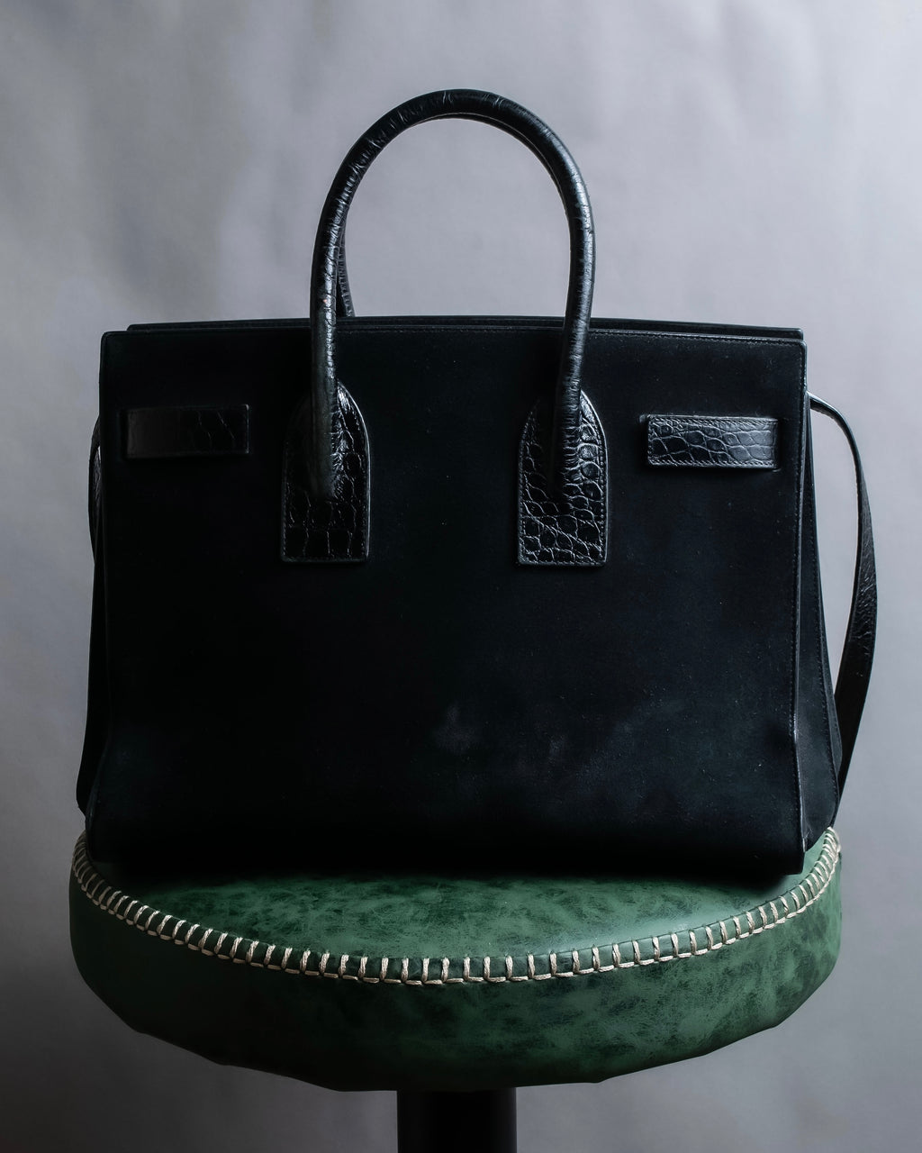 "Saint Laurent" Sac du Jour leather combination 2way bag