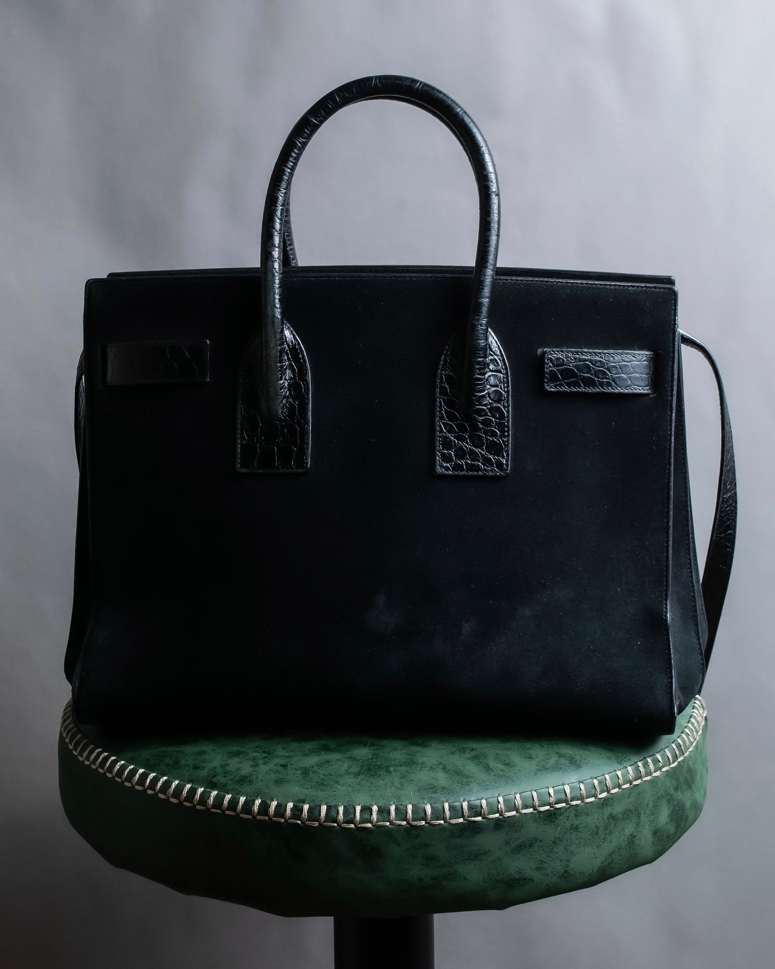 "Saint Laurent" Sac du Jour leather combination 2way bag