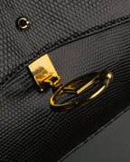 -SPECIAL- “GUCCI” 70’s-80’s lizard embossed flap shoulder bag