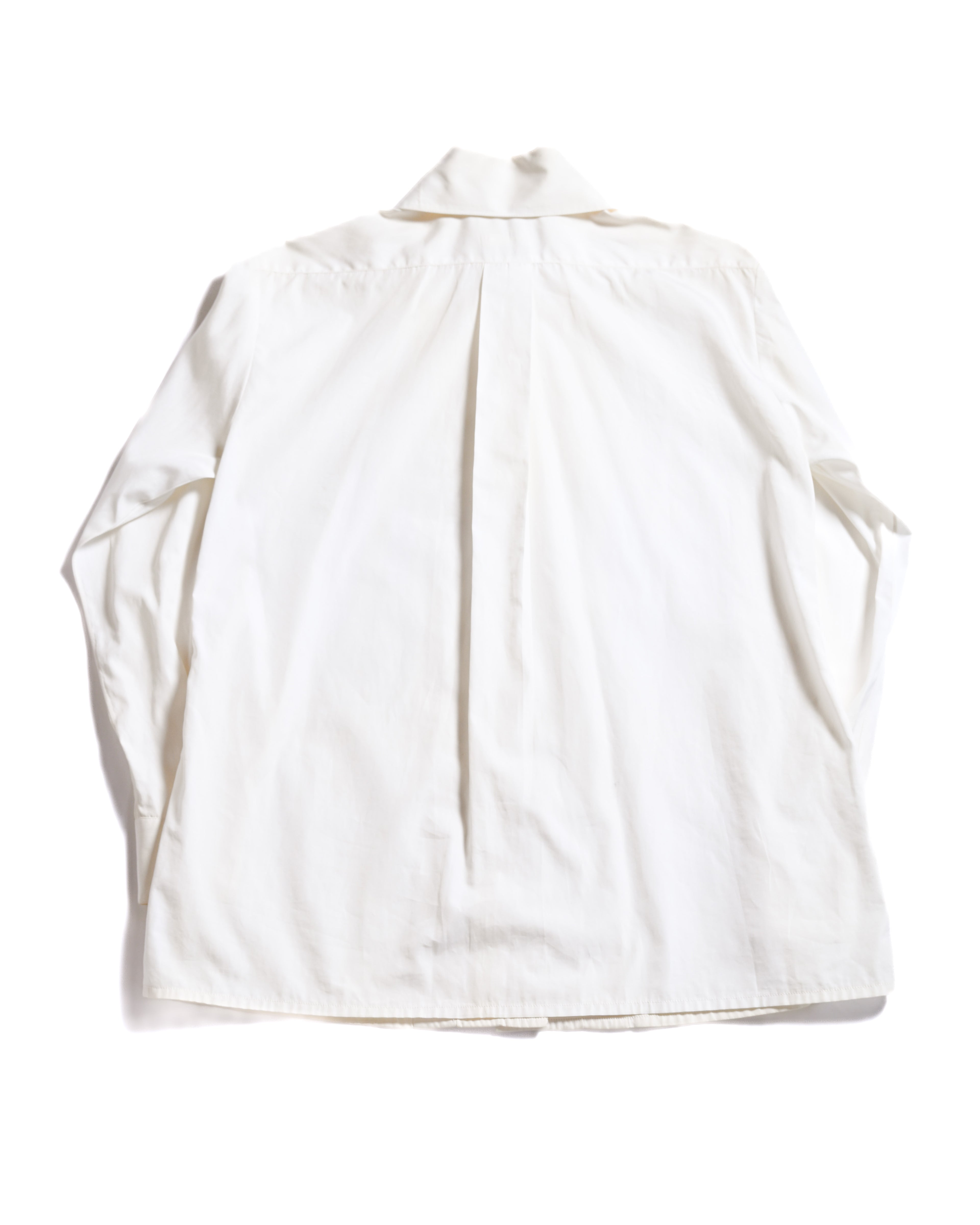 CHANEL/  Front Pleats Designed Fly Front Shirt with Gold CC Button