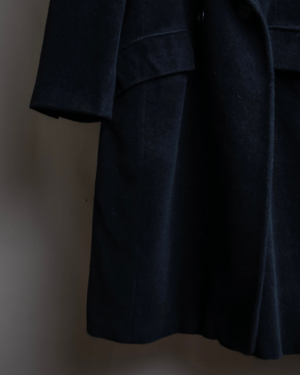 "Max Mara"
 Swakara fer collar oversized wrap style chester coat