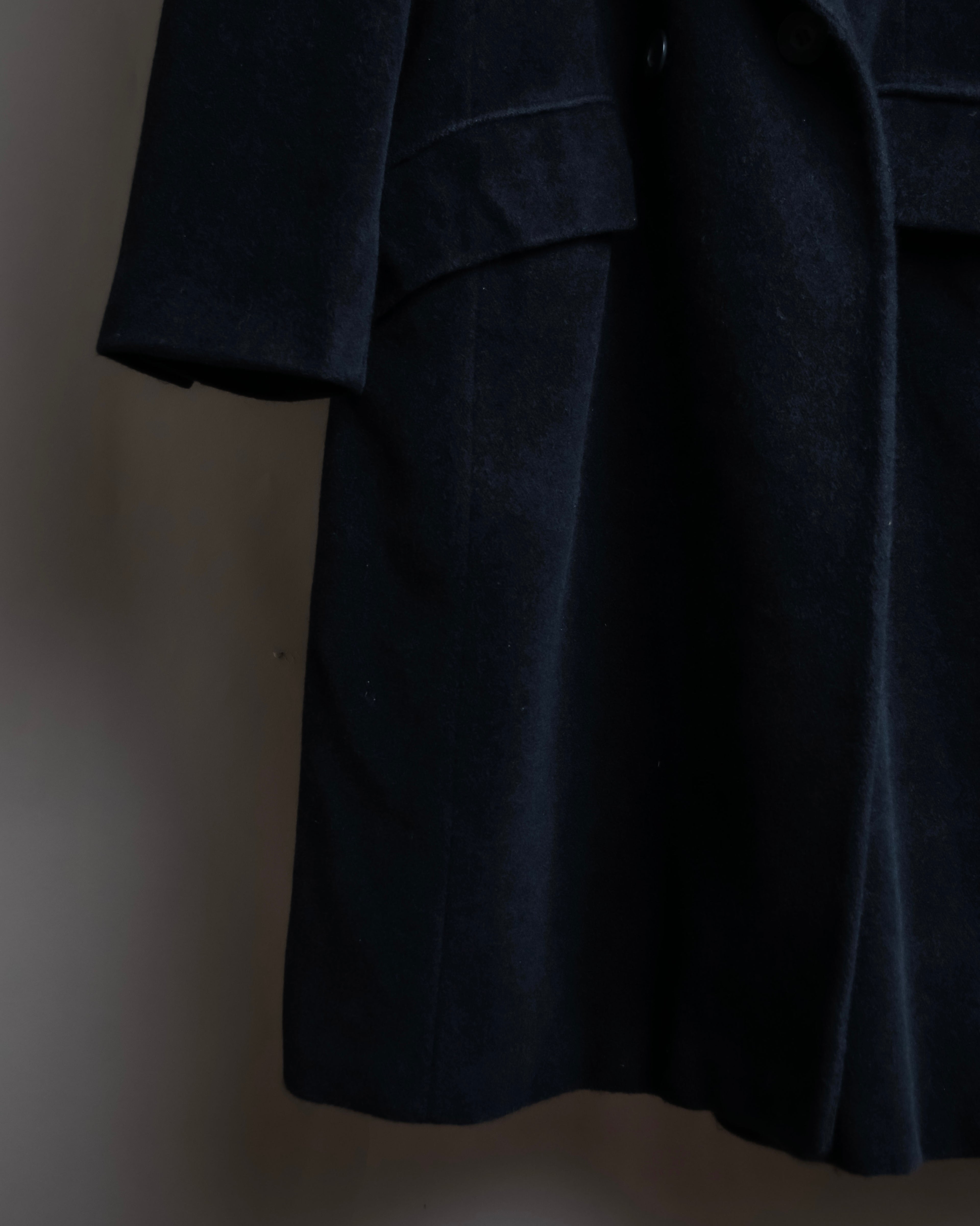 "Max Mara"
 Swakara fer collar oversized wrap style chester coat