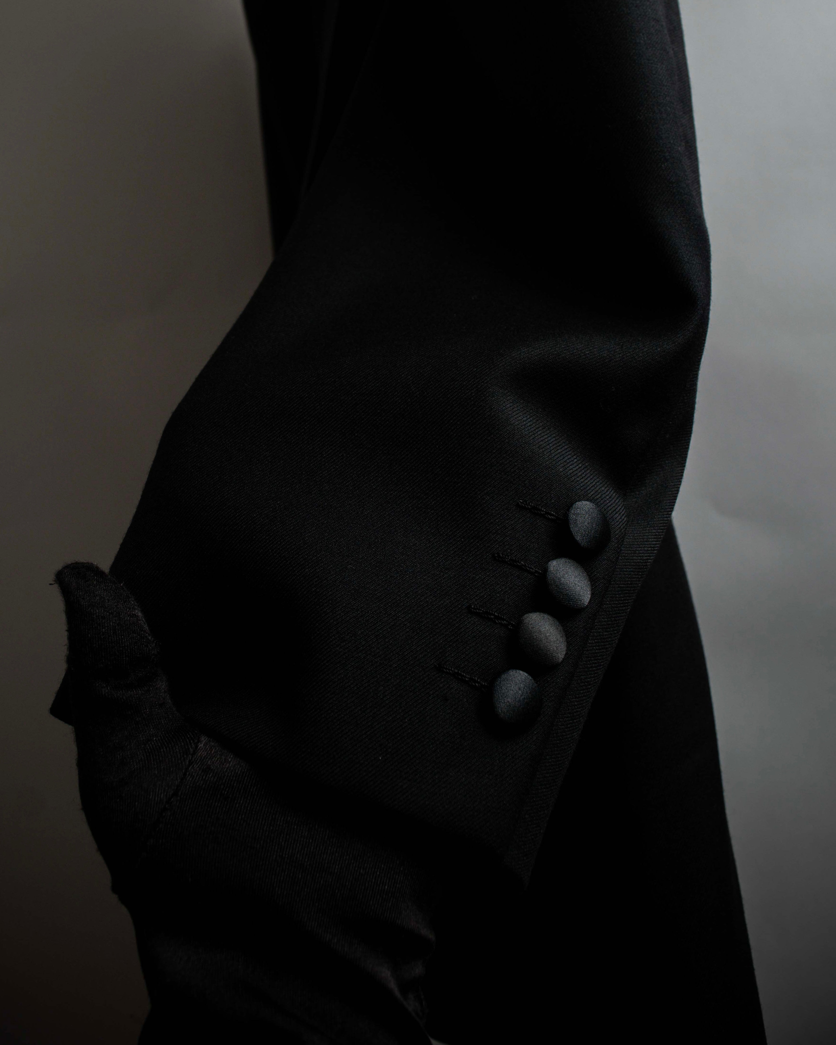 "CHRISTIAN DIOR MONSIEUR" Classical tailored Zegna base satin tuxedo set up