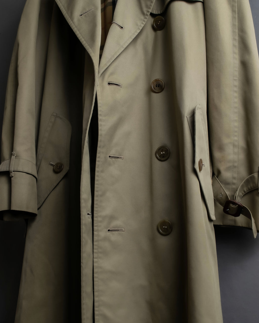 "BURBERRYS" Military detail long trench coat
