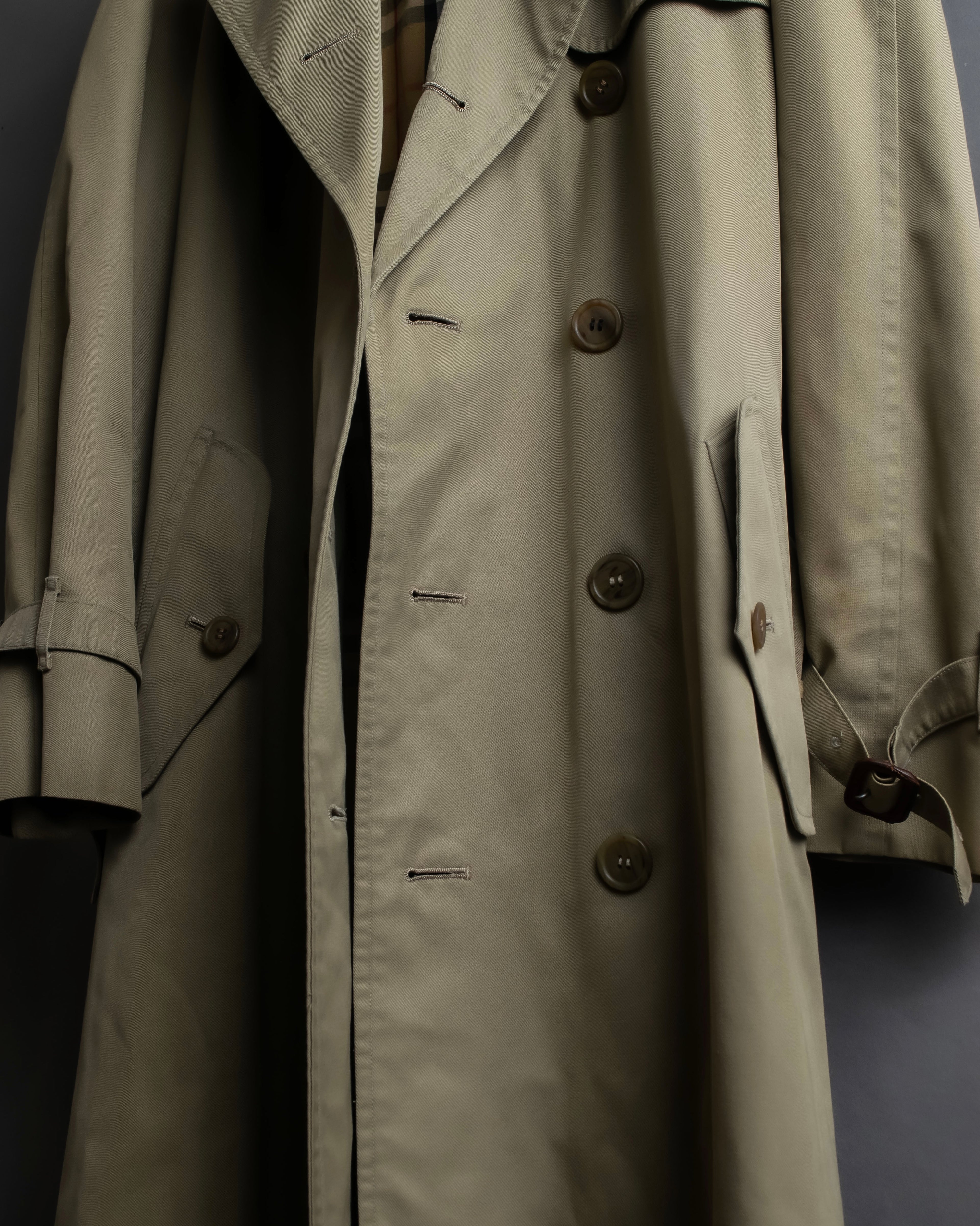 "BURBERRYS" Military detail long trench coat
