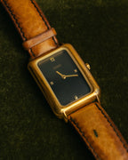 “FENDI” 80’s-90’s Rectangular quartz leather watch