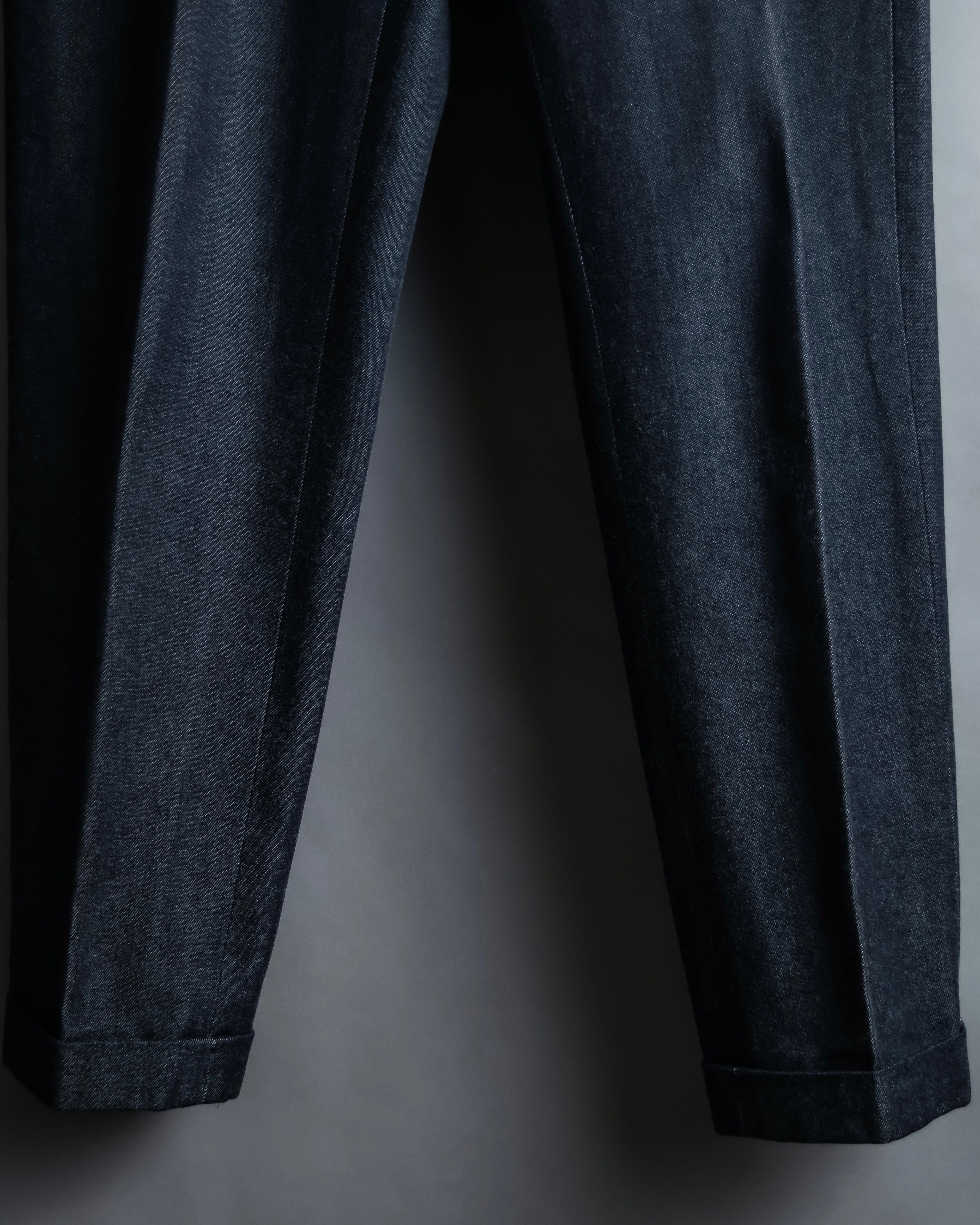 "PRADA" Wool cotton mix navy blue slacks