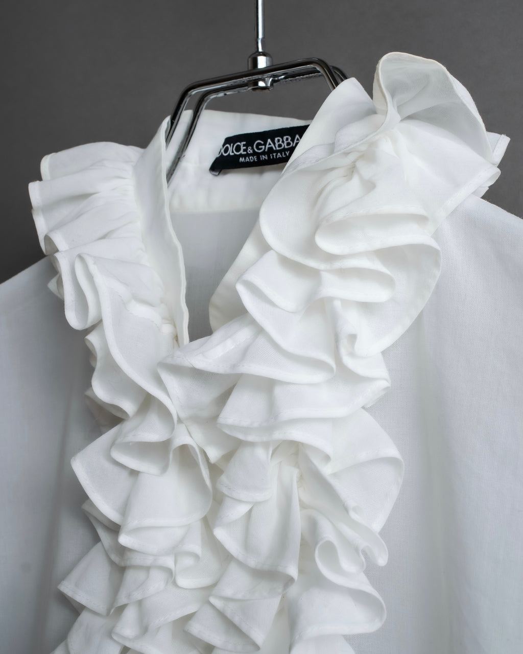 “Dolce&amp;Gabbana” Front volume frill designed shirt