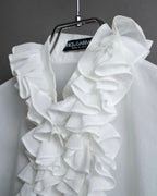 “Dolce&amp;Gabbana” Front volume frill designed shirt