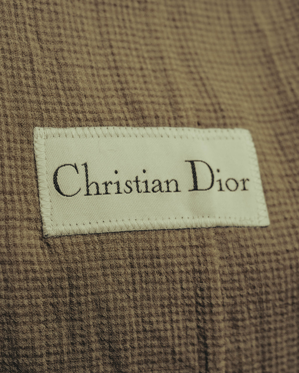 “Christian Dior” 90’s-00’s Fine-check wool three-button tailored jacket