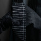 "GIANFRANCO FERRE" Striped＆dotted peak lapel tailored jacket