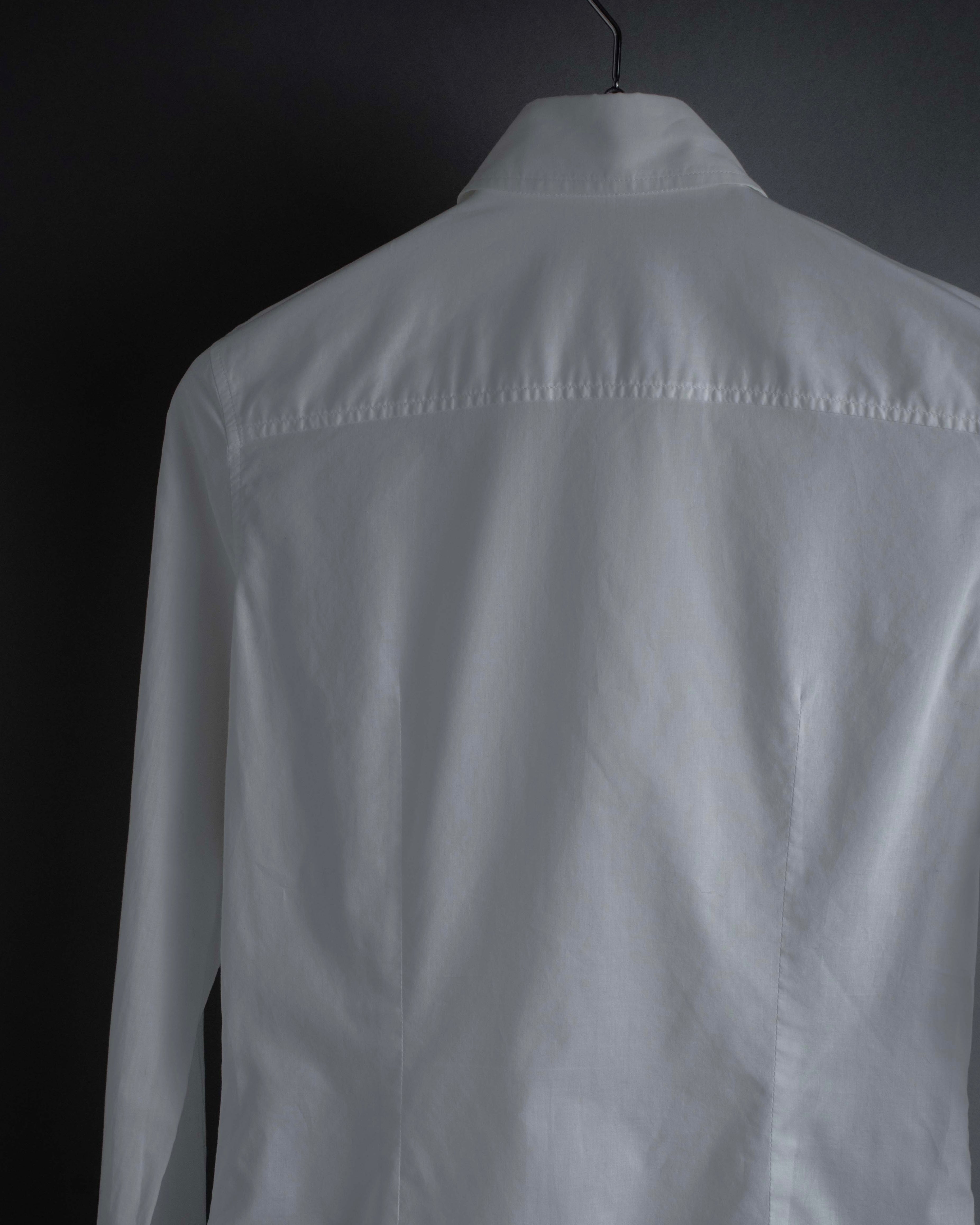 "Dolce & Gabbana" Tiered frill design white shirt