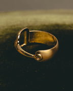 "GUCCI" 80's-00's Iconic horsebit scarf ring