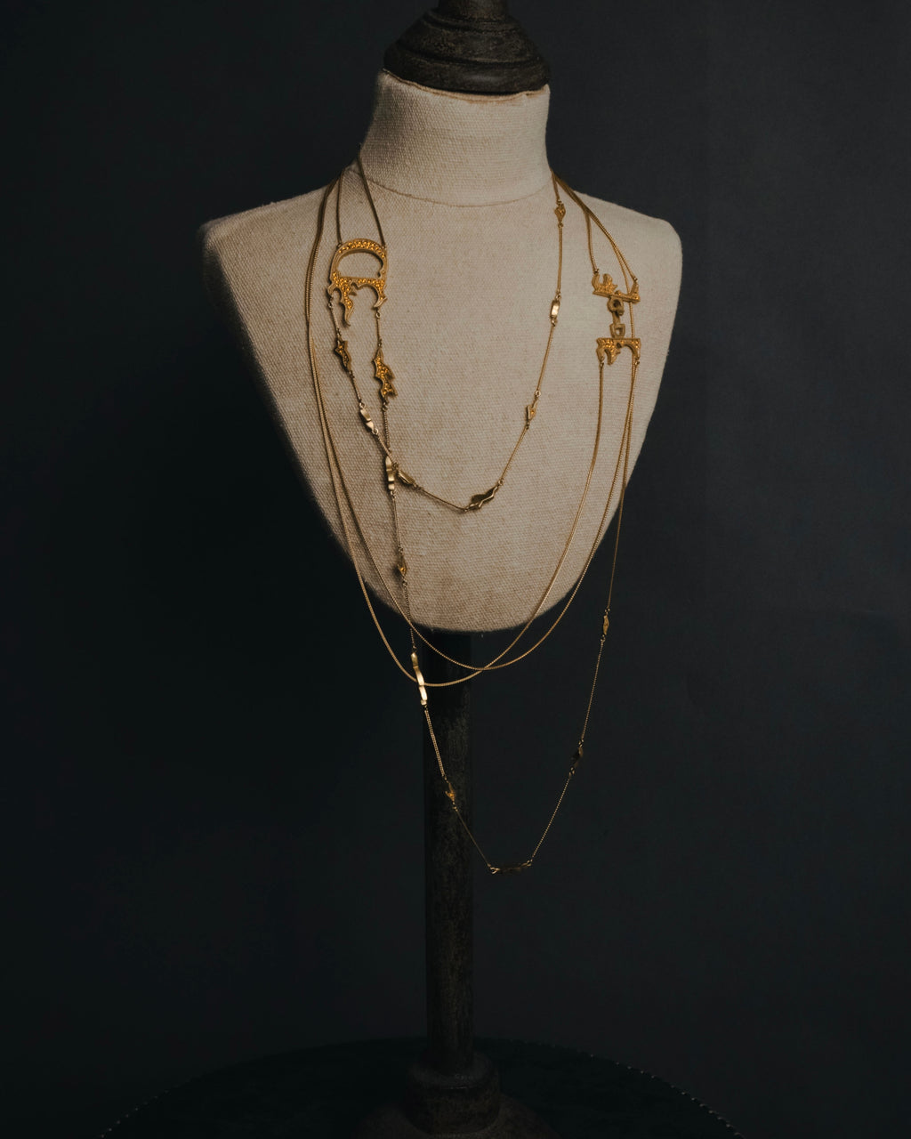 –SPECIAL– "Christian Dior" 2001-05’s Flaming D long station necklace