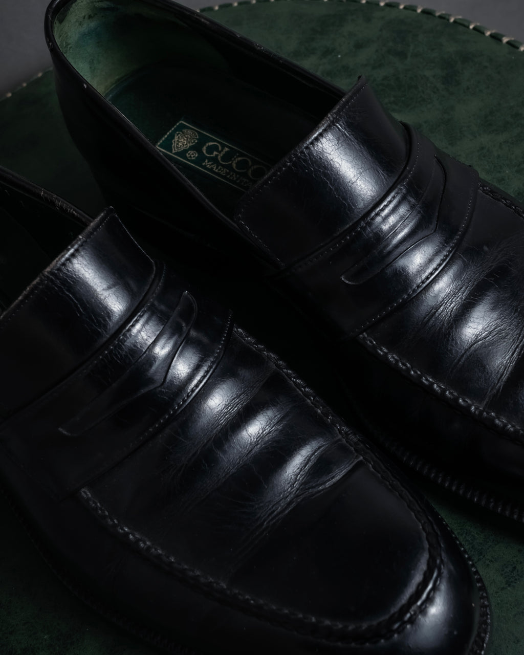 "GUCCI" 90’s classic leather penny loafers