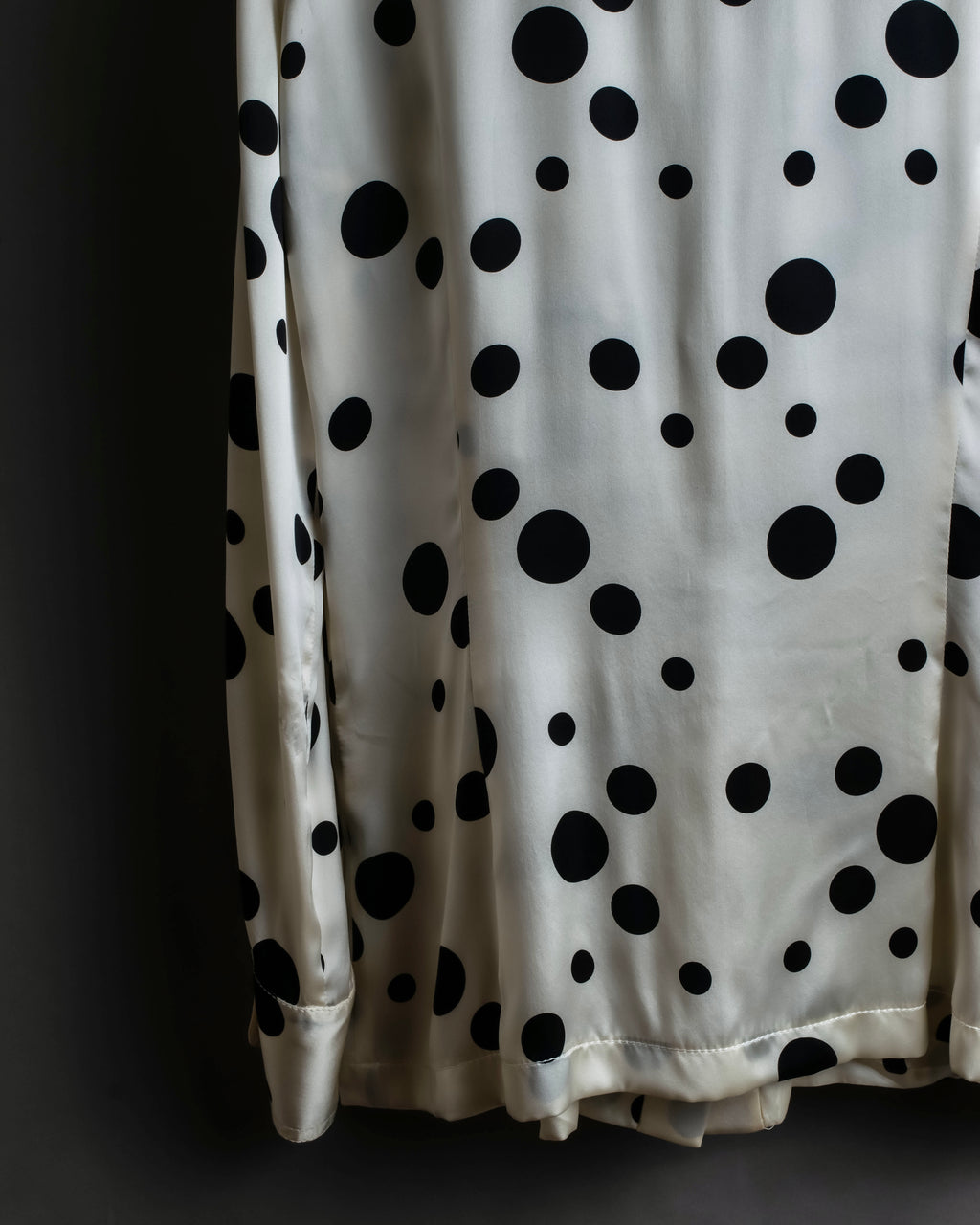 "GIANNI VERSACE" Irregular dot pattern silk shirt