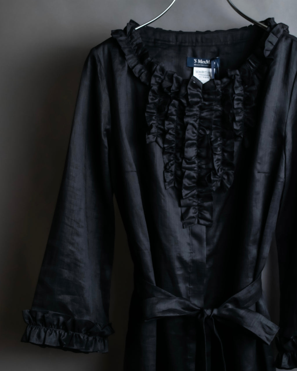 "S Max Mara" Tiered frill design belted dress