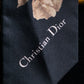 "Christian Dior" Baroque floral pattern silk twill scarf