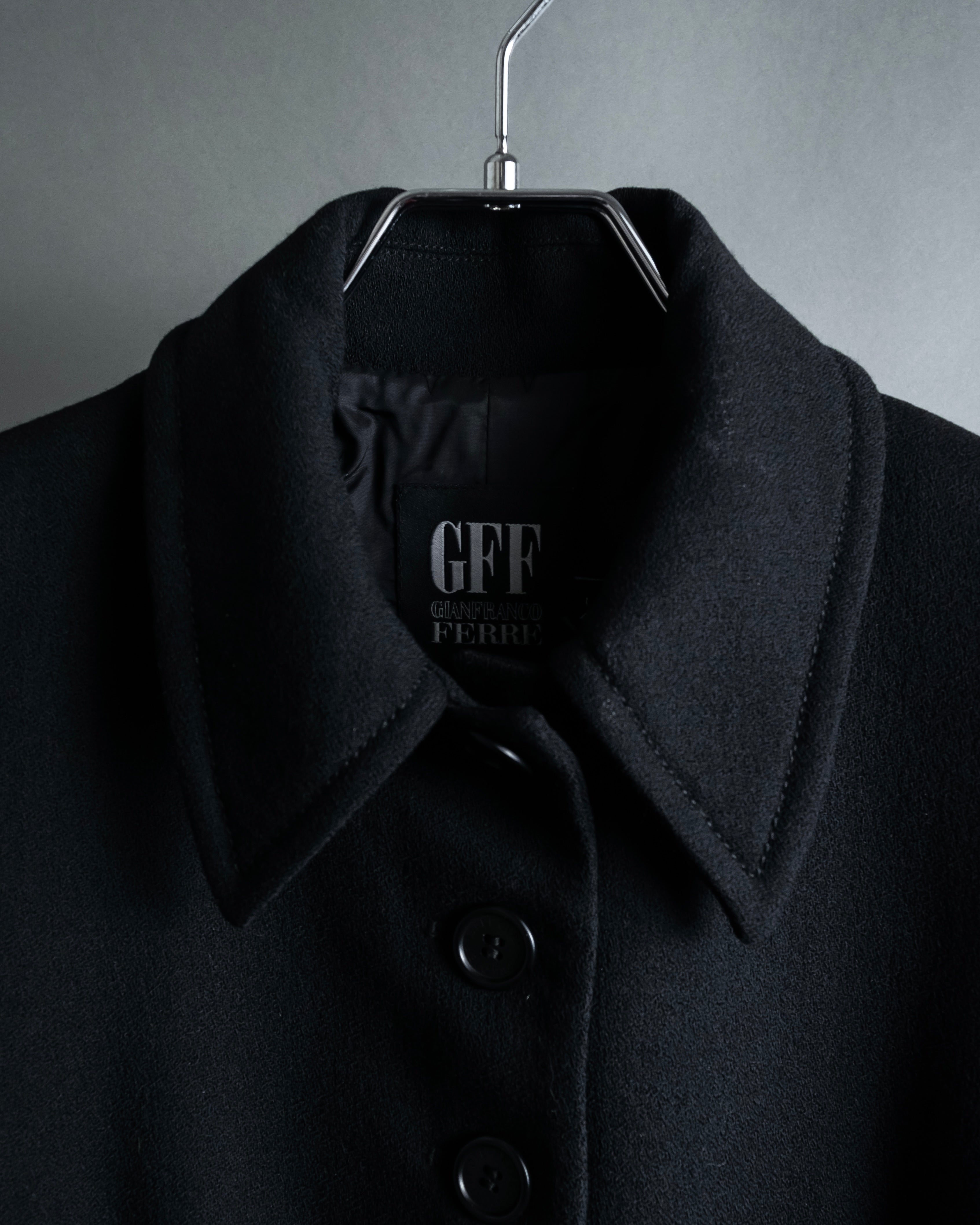 "GIANFRANCO FERRE" Multiple button sequences shaped long coat