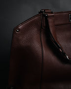 "Salvatore Ferragamo" 90’s-00’s Gancini hardware pebbled leather tote bag