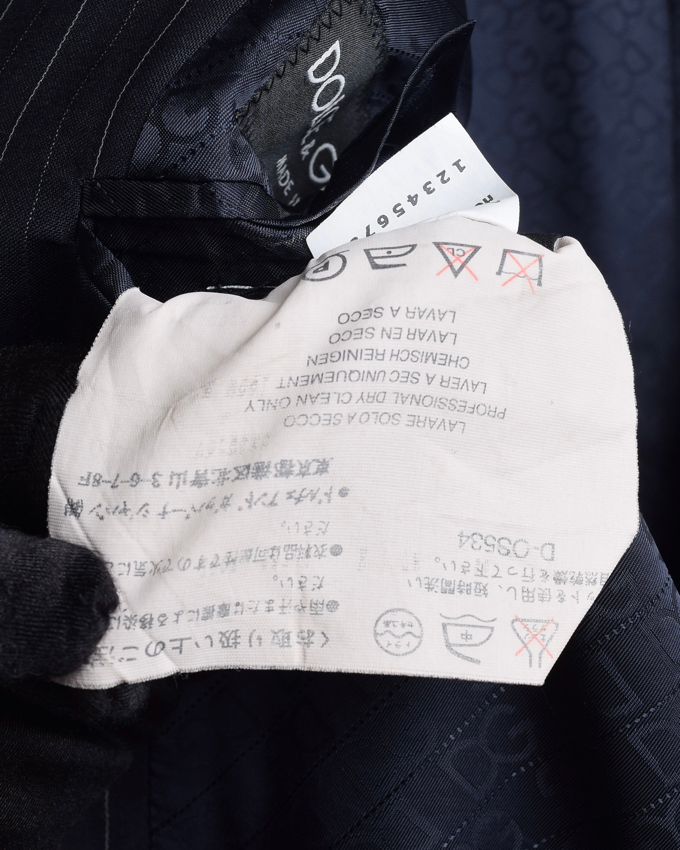 "Dolce & Gabbana" Pinstripe wool tailored jacket