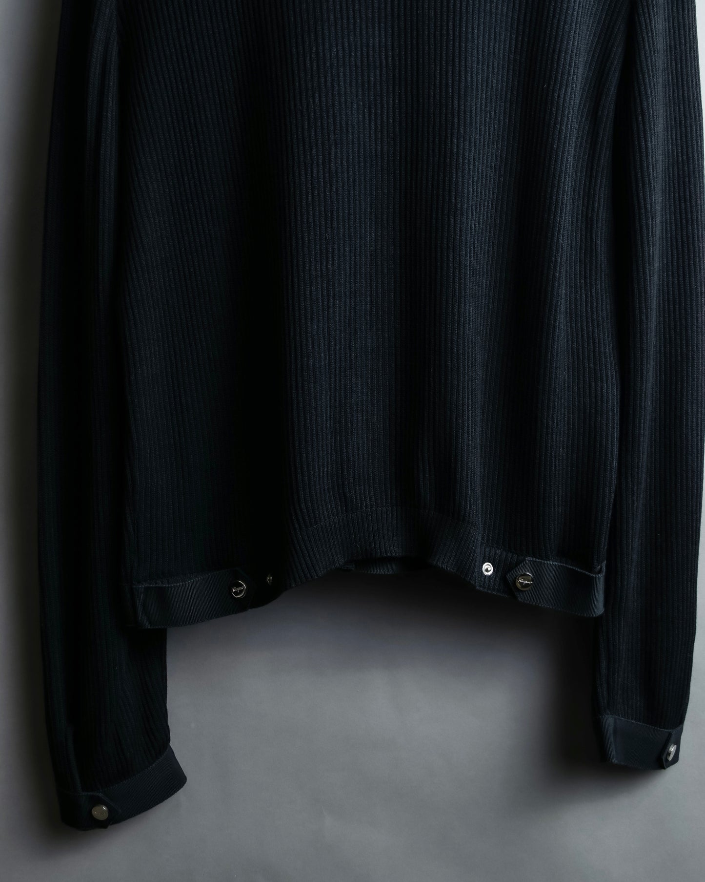 "Salvatore Ferragamo"Cotton x rayon summer knit shirt