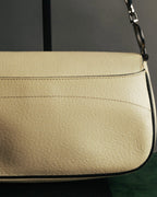 "PRADA" 90's-00's Cream pebbled leather shoulder bag
