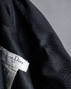 “Christian Dior” 90’s sculpted herringbone chester coat